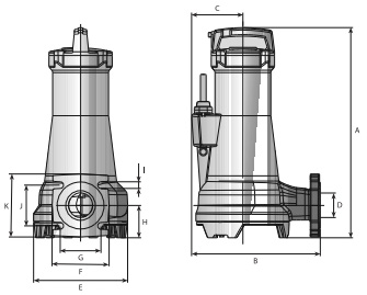Погружные одноступенчатые дренажно-фекальные насосы Drainex 601