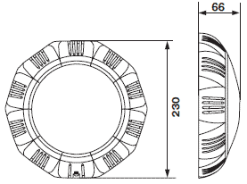 Прожектор (15Вт/12В) c LED- элементами (многоугольн. формы) Emaux LEDTP-100 (Opus)