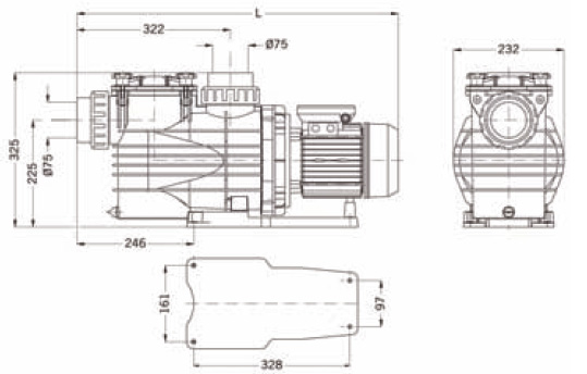 Самовсасывающие насосы “Maxi” Арт. 1MAX0150T4V