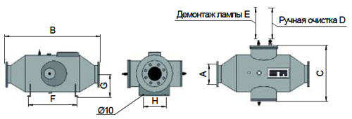 Установка уф для общественных бассейнов Uvalite CF LT Triogen