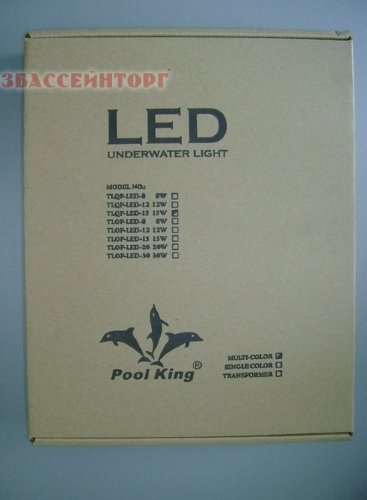 Подводный светильник светодиодный RGB (многоцветный) из ABS-пластика 12Вт POOL KING /TLQP-LED12/