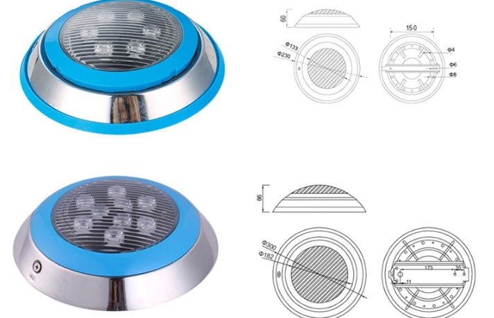 Прожекторы светодиодные для БАССЕЙНА / Aqua300G-12W