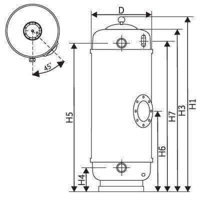 Фильтр FILTREX-NORM PLUS Ø 1800 мм с вых. 5" (дюзовое дно), 76-101 м3/ч 021417