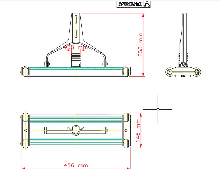 Насадка вакуумная для шланга 2", крепление зажим, длина 450 мм Арт. 01356